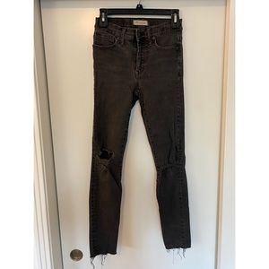 Madewell Highrise Black Skinny Jeans Size 25